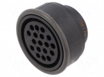 Connector: circular | female | contact insert | UIC558 | PIN: 18 | 10A