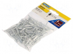 Rivet | aluminium | Rivet diam: 4.8mm | L.rivet: 14mm | 100pcs.