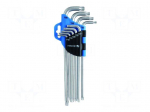 Wrench: Torx&reg;-set | Chrom-vanadium steel | long | 9pcs.