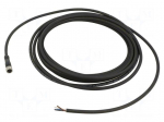 Cable: for sensors/automation | M8 | PIN: 4 | straight | 5m | plug | 75VDC