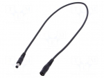 Cable | 1x1mm2 | DC 5,5/2,1 plug,DC 5,5/2,5 plug | straight | black