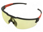 Safety spectacles | Lens: yellow | Features: anti-scratch coating