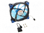 Fan: DC | axial | 12VDC | 120x120x25mm | 23.2dBA | slide | 1200rpm | blue