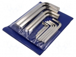 Wrench: hex key-set | steel | 13pcs.