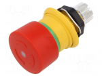 Switch: emergency stop | 16mm | NC + NO | red | LED | IP67,IP6K9K | 61