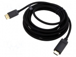 Cable | DisplayPort plug,HDMI plug | PVC | textile | 4K,UHD 2160p