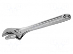 Wrench: adjustable | 44mm | hardened,chrome plated key surface