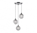 Trio Clooney piekarama lampa 3-pc E27 smoke brushed steel R30073054 4017807407648