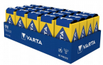 6LR61/9V  baterijas Varta Industrial Alkaline MN1604/4022 iepakojumā 20 gb.
