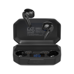 K&otilde;rvaklapid // Headphones => In-Ear // Bezprzewodowe słuchawki douszne z power bankiem Kruger&Matz M6 - kolor czarny