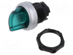 Switch: rotary | 22mm | Stabl.pos: 2 | depending on the holder | green