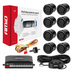 Auto- ja mootorrattatooted, elektroonika, navigatsioon, CB raadio // Parkimisandurite s&uuml;steemid | Keskluku s&uuml;steem | Autoalarmid // Zestaw czujnik&oacute;w parkowania cofania buzzer 8 sensor&oacute;w czarne "gold" 18 mm amio-01604