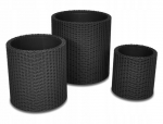 KETER SET OF 3 PLANTERS S+M+L ANTHRACITE