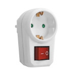 Uued tooted // Adapter 1x2P+Z (Schuko) z włącznikiem, biały