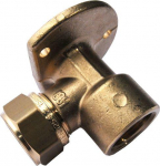 Compression wallplate elbow 12x1/2F