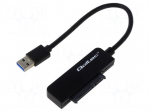 USB to SATA adapter | SATA 22pin female,USB A plug | 0.19m | PnP