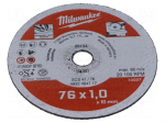 Cutting wheel | &Oslash;: 76mm | metal,stainless steel | 10mm | 5pcs.