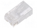Connector: RJ45 | plug | PIN: 8 | Cat: 6 | pass through | 8p8c | for cable