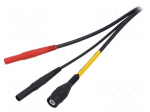 Test lead | BNC plug,banana plug 4mm x2 | insulated | Len: 1.6m