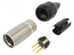 Connector: XLR | plug | male | audio video | TOP | 7.5A | PIN: 5 | straight