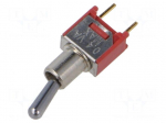 Switch: toggle | Pos: 2 | SPDT | ON-OFF | 0.1A | Leads: for soldering