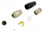 Connector: circular | push-pull | plug | PIN: 16 | 1A | HR25 | gold-plated