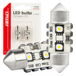 Autolambid, Mootorratta ja traktori valgustid // Autolambid, Mootorratta ja traktori valgustid // Żar&oacute;wki led canbus festoon c5w 2smd 3838 31mm white 12v 24v amio-04247