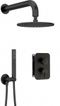 Concealed shower set with mixer box - with overhead shower