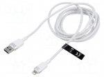 Cable | USB 2.0 | Apple Lightning plug,USB A plug | nickel plated