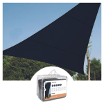 WATER-PERMEABLE SHADE SAIL - TRIANGLE - 3.6 x 3.6 x 3.6 m - COLOUR: CHARCOAL