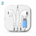 Riff JH-103 Wired Headphones for iPhone with Mic / Pop-Up Window with 8-pin Lightning connector / Bluetooth connection White