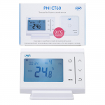 PNI CT60 wireless thermostat for thermal power plants, lighting display, daily programs