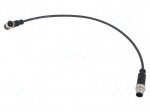 Cable: for sensors/automation | PIN: 4 | plug | PUR | 0.4m