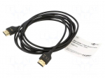 Cable | HDMI plug,both sides | HDMI 2.0,slim | 3m | black | Core: CCS