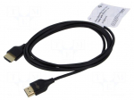 Cable | HDMI plug,both sides | 2m | black | Core: CCS