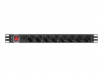Servers Lanberg  Power Distribution unit 19", 8 outlets, black |