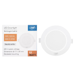 LED spotlight PNI D-Light CL2512 12W, recessed, round 17 cm, 4200K, 230V power supply, 1320 lm, neutral white