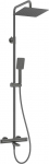 Showerhead with thermostatic bath mixer