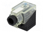 Connector: valve connector | plug | form A | 18mm | female | PIN: 3 | 24V