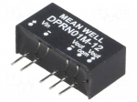 Converter: DC/DC | 1W | Uin: 11.4&divide;13.2V | Uout: 12VDC | Uout2: -12VDC