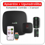 Juhtmevaba GSM / Ethernet valves&uuml;steemi komplekt TULEOHUTUSEGA :: Must AJAX
