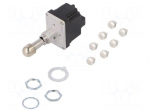 Switch: toggle | Pos: 3 | DPDT | (ON)-OFF-(ON) | 6A/230VAC | 18A/28VDC