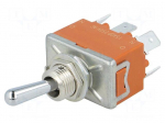 Switch: toggle | Pos: 2 | DPDT | ON-ON | 15A/250VAC | 15A/30VDC | -25&divide;85&deg;C