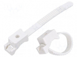 Cable strap clip | L: 80mm | 100pcs | -15&divide;80&deg;C | StrapLock | Body: white