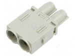 Connector: HDC | contact insert | female | MIXO | PIN: 2 | 70A | 600V