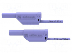 Test lead | 32A | banana plug 4mm,both sides | Urated: 1kV | Len: 0.5m