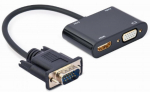 Adapter Gembird VGA Male - HDMI Female 0.15m Black