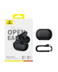 Open-Ear True Wireless Bluetooth 5.4 Earphones Bass 15 Clip with Charging Case, Black