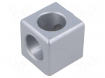 Mounting coupler | for profiles | hexagonal | W: 40mm | H: 40mm | L: 40mm