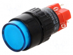 Switch: push-button | Pos: 2 | SPDT | 3A/220VAC | 2A/24VDC | ON-ON | blue